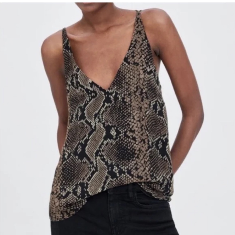 Zara Snake Print Camisole Top